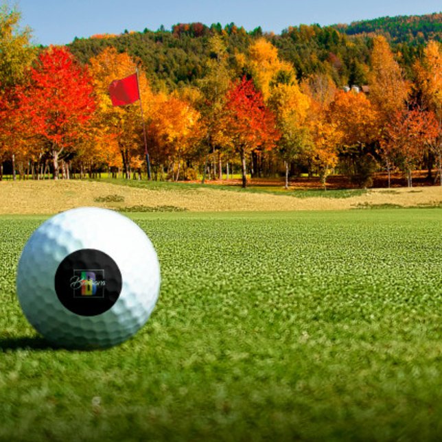 Balles De Golf Meilleure lettre de couleur initiale monogrammée B (Créateur téléchargé)