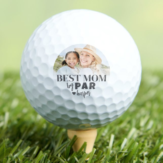 Balles De Golf Meilleure maman par photo (Best Mom By Par Photo Mother Golf Balls)