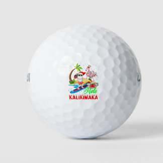 Balles De Golf Mele Kalikimaka Merry Xmas Flamant rose hawaïen Pè