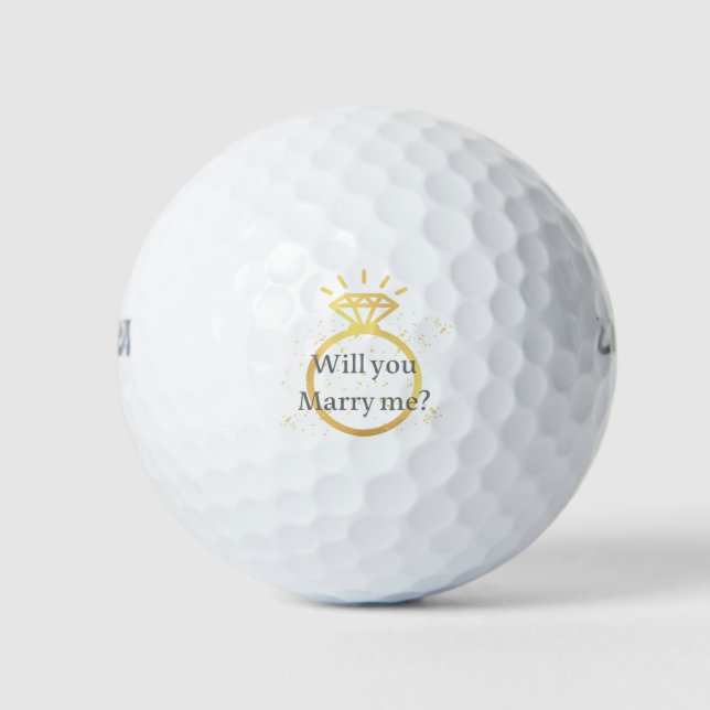 Balles De Golf M'épouseras-tu ? (Devant)
