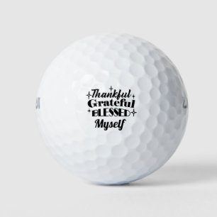 Balles De Golf Merci, Gratuit, Béni Étincelant Thanksgiving