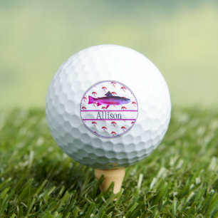 Balles De Golf Mesdames Pêcheurs Monogrammes Pêche À La Volée