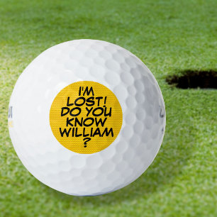 Balles De Golf Message perdu drôle personnalisé moderne