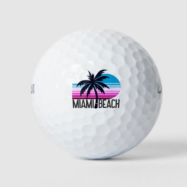 Balles De Golf Miami Beach (Devant)