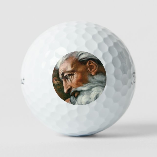 Balles De Golf Michelangelo Création Adam Dieu Art (Recto)