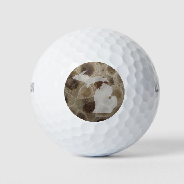 Balles De Golf Michigan Petoskey Stone (Devant)