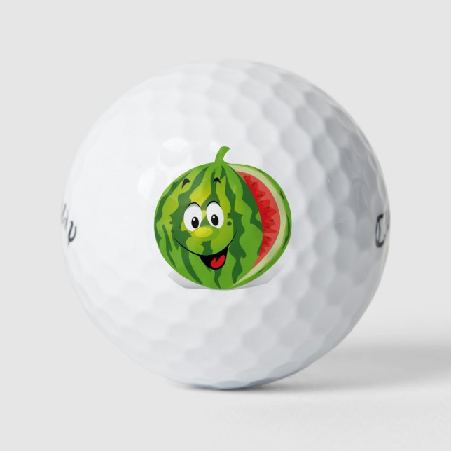 Balles De Golf Mignonne et drôle de pastèque (Devant)