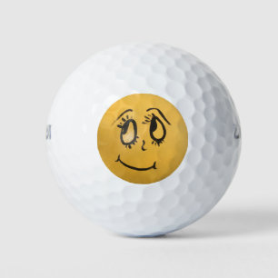 Balles De Golf Mignonne Visage Heureux