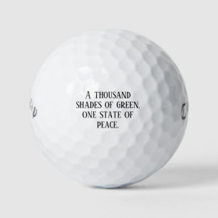 Balles De Golf 'Mille nuances de vert, un état de paix'