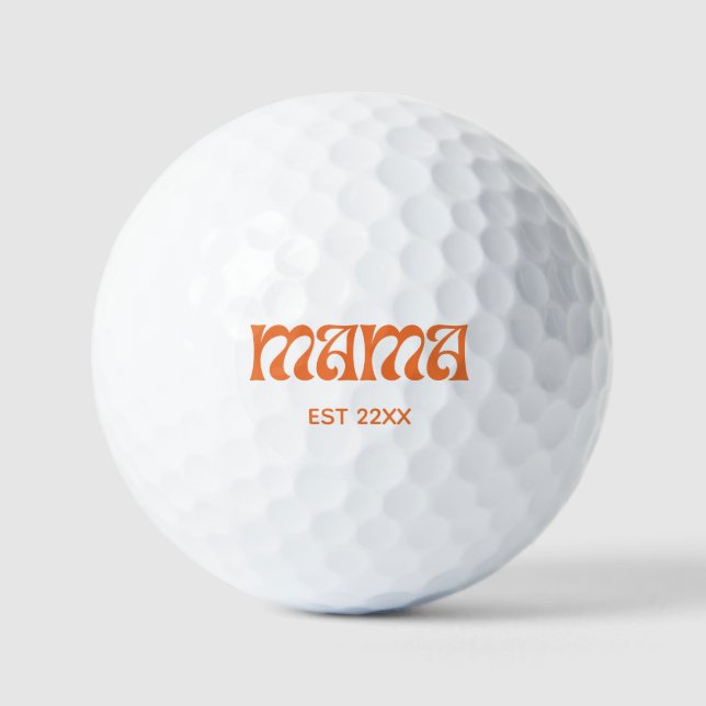 Balles De Golf Minimaliste maman EST  (Recto)
