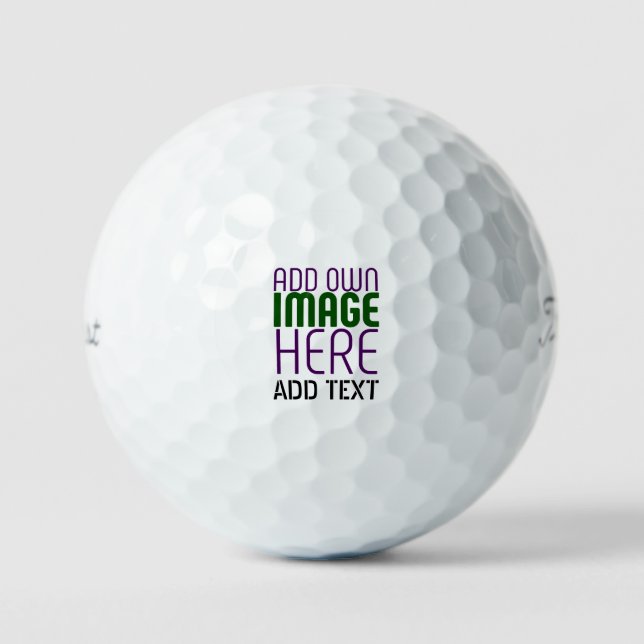 BALLES DE GOLF MODÈLE DE TEXTE D'IMAGE BLANCHE SIMPLE MODERNE (Recto)