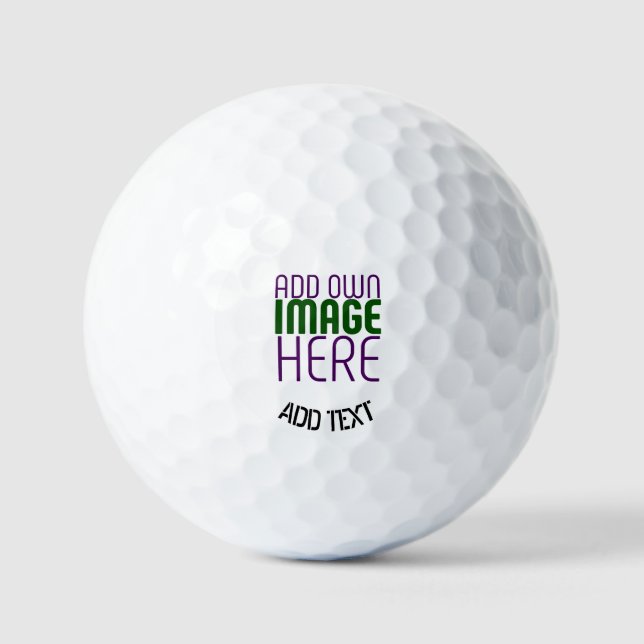 BALLES DE GOLF MODÈLE DE TEXTE D'IMAGE BLANCHE SIMPLE MODERNE (Recto)
