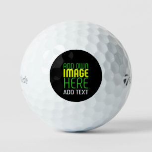 BALLES DE GOLF MODÈLE DE TEXTE D'IMAGE NOIRE SIMPLE ET MODERNE
