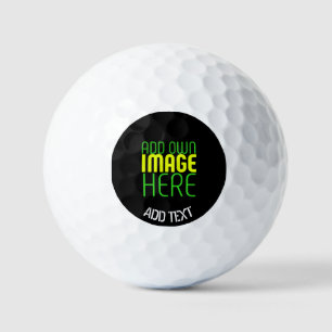 BALLES DE GOLF MODELE DE TEXTE D'IMAGE NOIRE SIMPLE ET MODIFIABLE