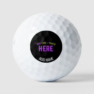 BALLES DE GOLF MODERNE ET MODERNE PERSONNALISABLE NOIR VÉRIFIÉ