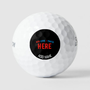 BALLES DE GOLF MODERNE ET MODERNE PERSONNALISABLE NOIR VÉRIFIÉ