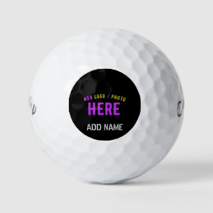 BALLES DE GOLF MODERNE ET MODERNE PERSONNALISABLE NOIR VÉRIFIÉ