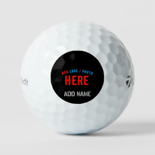 BALLES DE GOLF MODERNE ET MODERNE PERSONNALISABLE NOIR VÉRIFIÉ