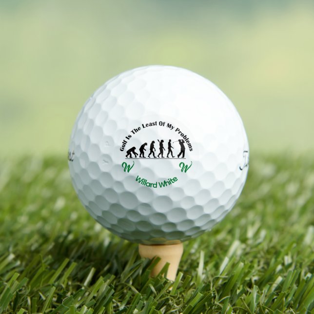 Balles De Golf Moins drôle de problèmes Monogramme nommé Black Gr (T-shirt Insitu)