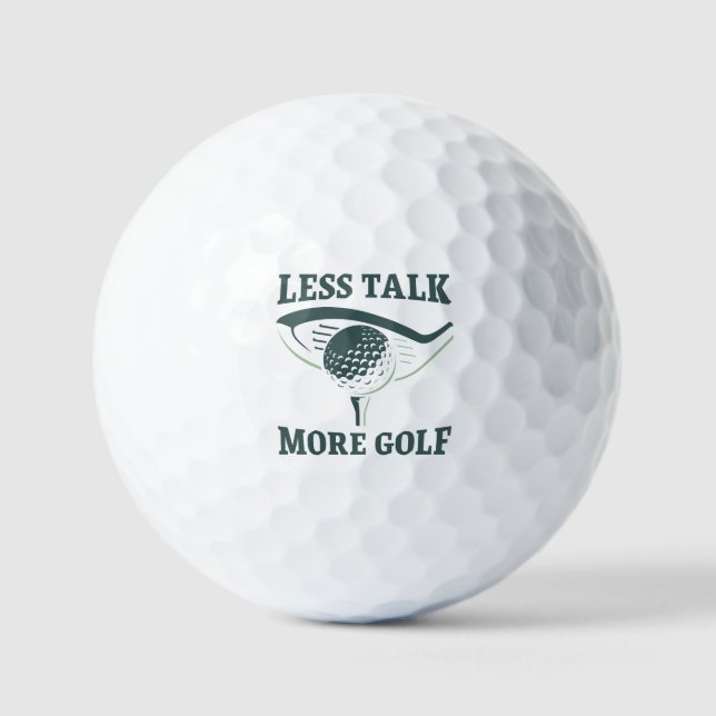Balles De Golf Moins Parlez Plus Golf (Recto)