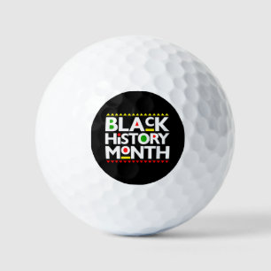 Balles De Golf Mois de l'histoire noire Melanin Hommes Femmes Fil