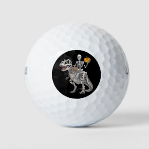 Balles De Golf Momie de dinosaure T rex à cheval sur un squelette