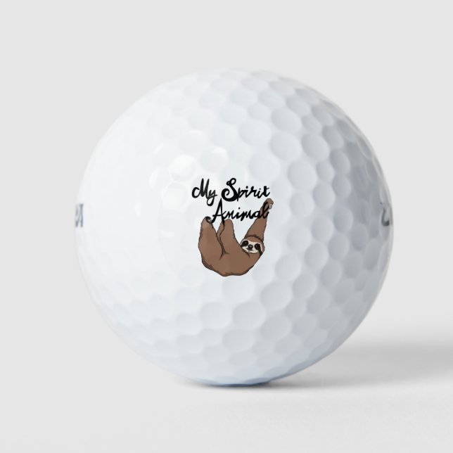 Balles De Golf Mon Esprit Animal mignon Sloth (Devant)