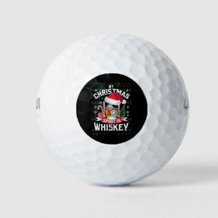 Balles De Golf Mon Esprit de Noël est Whiskey laide doux Noël P