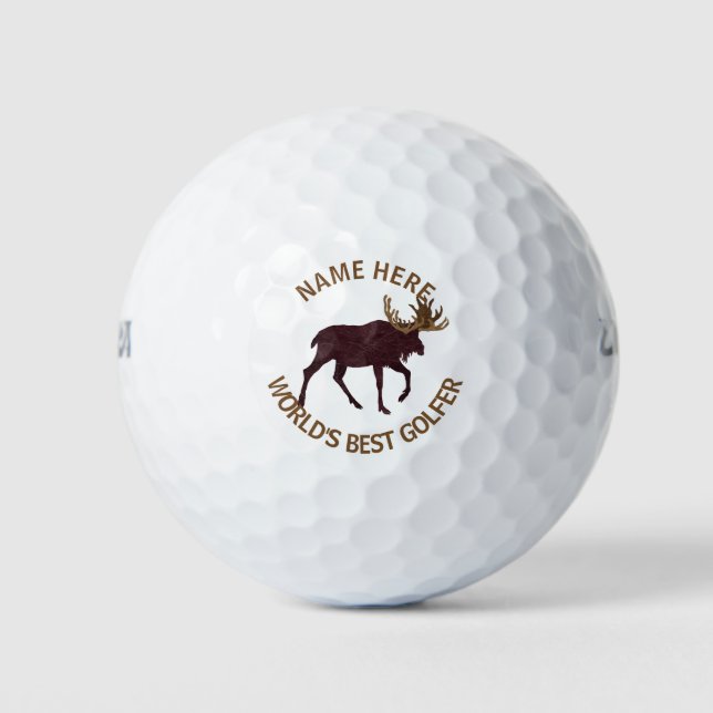 Balles De Golf Mondes Rustiques en cuir d'orignal-Look meilleur G (Devant)