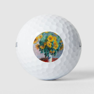 Balles De Golf Monet France Bouquet Tournesols Impressionniste Pe