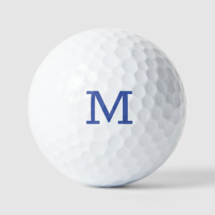 Balles De Golf Monogram Blue Modern Ajouter Votre Nom Initial