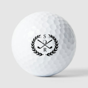 Balles De Golf Monogram Golf Player Laurel Wreath Clubs Ball