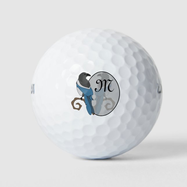 Balles De Golf Monogramme à pâte noire (Devant)