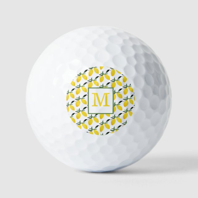 Balles De Golf Monogramme citron (Recto)
