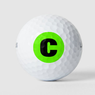 Balles De Golf Monogramme de golfeurs verts brillants