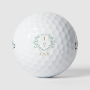 Balles De Golf Monogramme de mariage personnalisable avec initial
