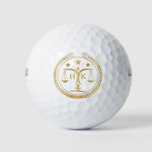 Balles De Golf Monogramme du logo Gold Justice