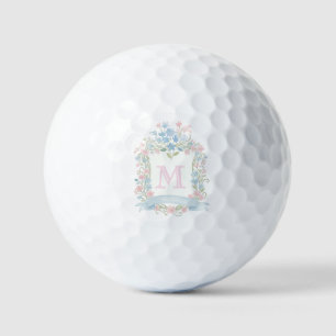 Balles De Golf Monogramme Floral