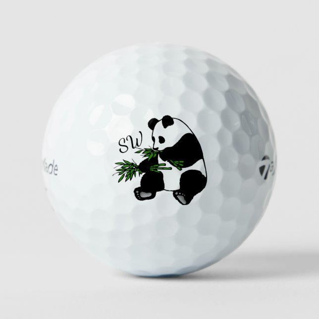 Balles De Golf Monogramme géant Panda (Recto)