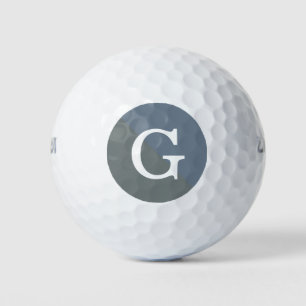 Balles De Golf Monogramme initial diagonal de 2 tons