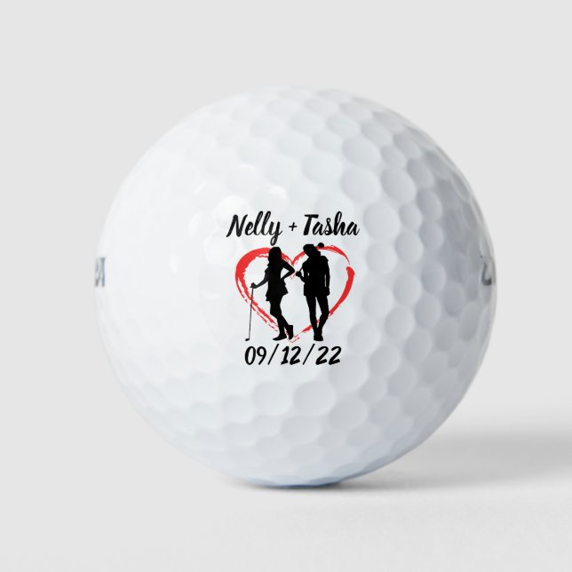 Balles De Golf Monogramme initial et nom Boules de golf personnal (Devant)