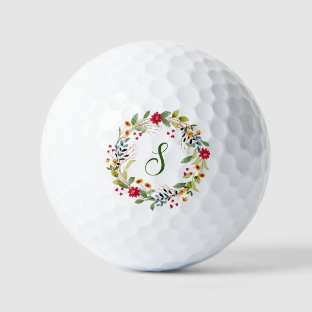 Balles De Golf Monogramme initial et nom Boules de golf personnal (Recto)