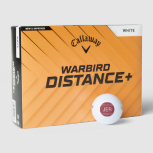 Balles De Golf Monogramme initiale rouge carmin personnalisé pour