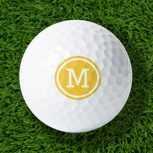 Balles De Golf Monogramme jaune Boules de golf personnalisées