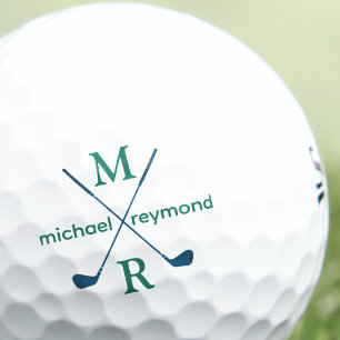 Balles De Golf Monogramme. Nom Golfeur personnalisé