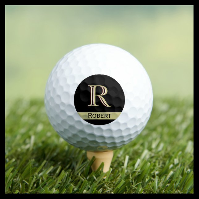 Balles De Golf Monogramme personnalisé à trois couches avec préno (Créateur téléchargé)
