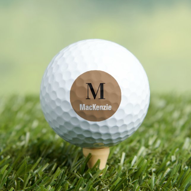 Balles De Golf Monogramme personnalisé + Boule de golf Nom (T-shirt Insitu)