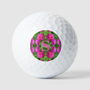 Balles De Golf Monogramme personnalisé initial prénom Fleurs de Z