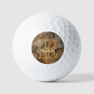 Balles De Golf Monogramme personnalisé Votre initiale Nom Granite