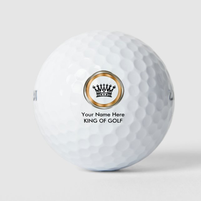 Balles De Golf Monogramme Roi De Golf (Devant)